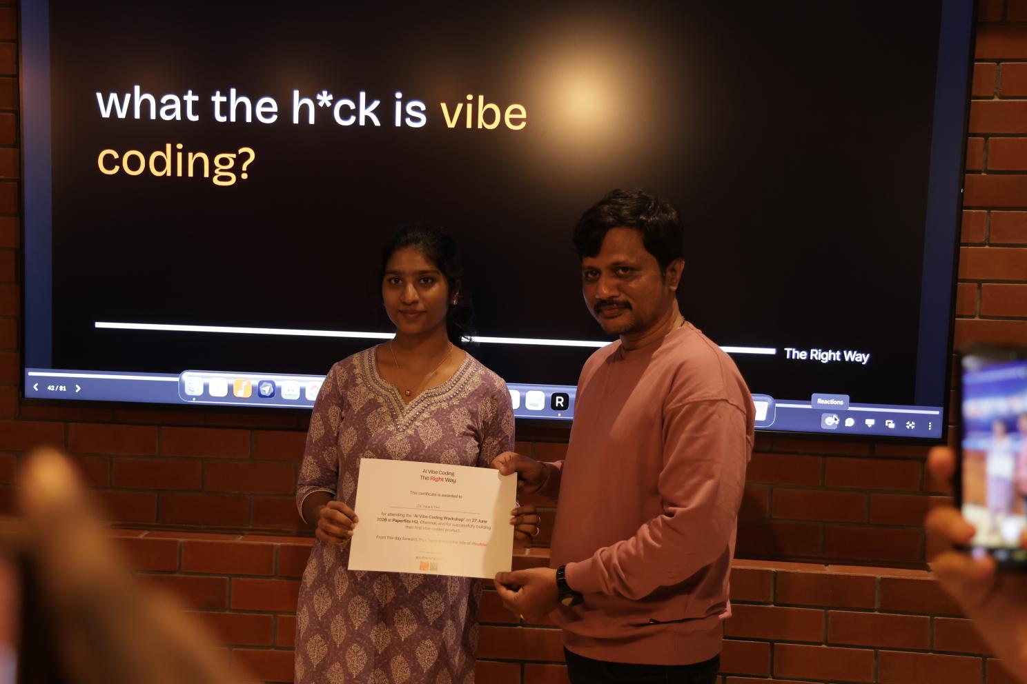 Snapshots from AI Vibe Coding Chennai